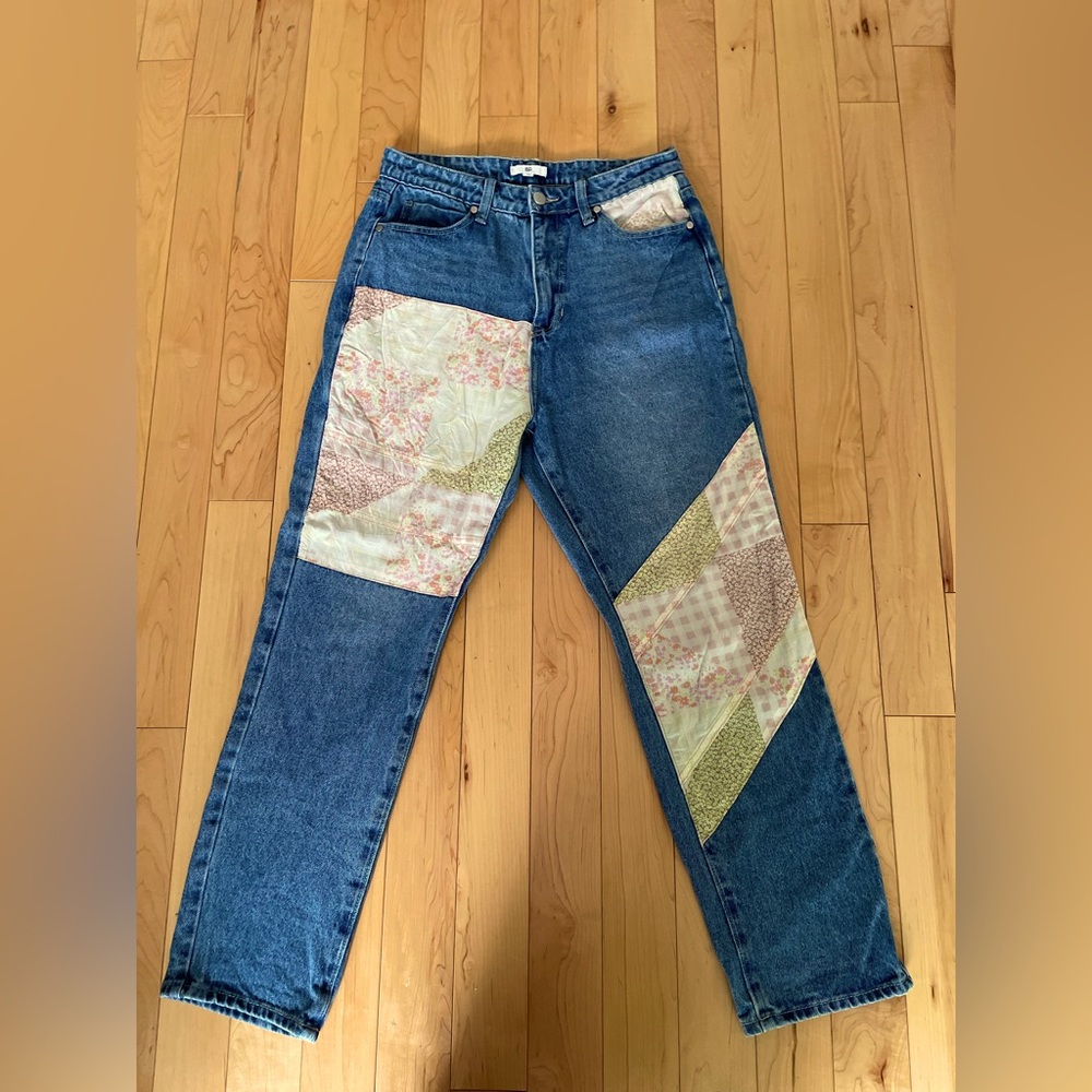 BP. Quilt Patchwork Tapered Jeans